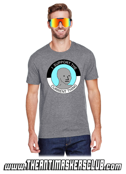"I Support The Current Thing" NPC Logo - Jerzees Adult Premium Blend Ring-Spun T-Shirt