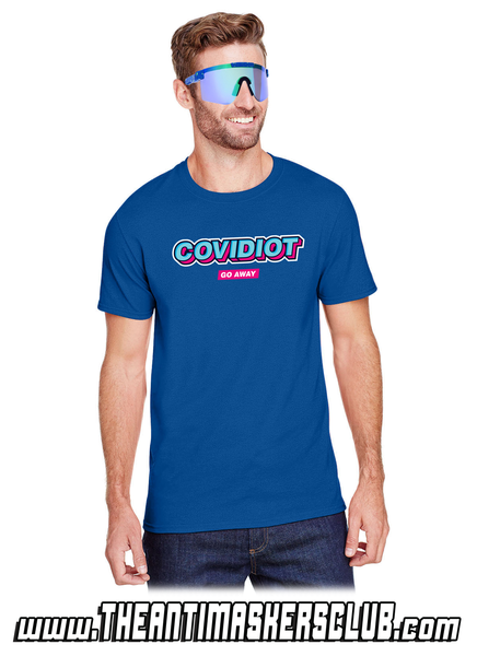 Covidiot - Go Away - Jerzees Adult Premium Blend Ring-Spun T-Shirt