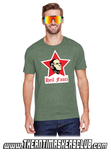 Heil Fauci - Commissar Star Logo - Jerzees Adult Premium Blend Ring-Spun T-Shirt