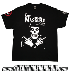 The Anti-Maskers Club - Anti-Mask Misfit Parody Logo - Gildan Ultra Cotton T-Shirt